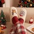 thumbnail image 6 of TEAHOO Toddler Christmas Slippers Santa Reindeer Non-Slip Warm Indoor Bedroom Holiday Slippers Beige Santa Toddler 8, 6 of 7
