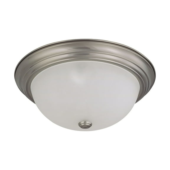 Nuvo Lighting Nuvo Interior Home 3-Light 60-Watt Brushed Nickel Flush Mount Fixture - Silver