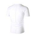 thumbnail image 1 of Mens Short-sleeved T-shirt Solid Color Embroidered V-neck European Code, 1 of 9