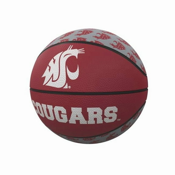 Logo Brands 238-91MR-1 WA State Repeating Logo Mini-Size Rubber Basketball