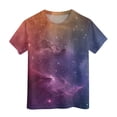 thumbnail image 4 of ZTKWD Boys Girls Tie Dye Shirt Tops Short Sleeve Starry Sky Galaxy Print for Teen and Kids 6-16 Years, 4 of 4