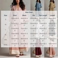 thumbnail image 3 of Women Two Piece Set 3/4 Sleeve V Neck Tops and High Waist Wide Leg Pants with Contrast Hem Summer Cotton Linen Outfits, XL, 3 of 5