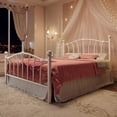 thumbnail image 2 of Einfach Full Bed Frame, Metal Platform Bed with Heart-Shaped Headboard and Footboard, 12.6'' Under-Bed Storage Space, No Box Spring Needed, White, 2 of 11