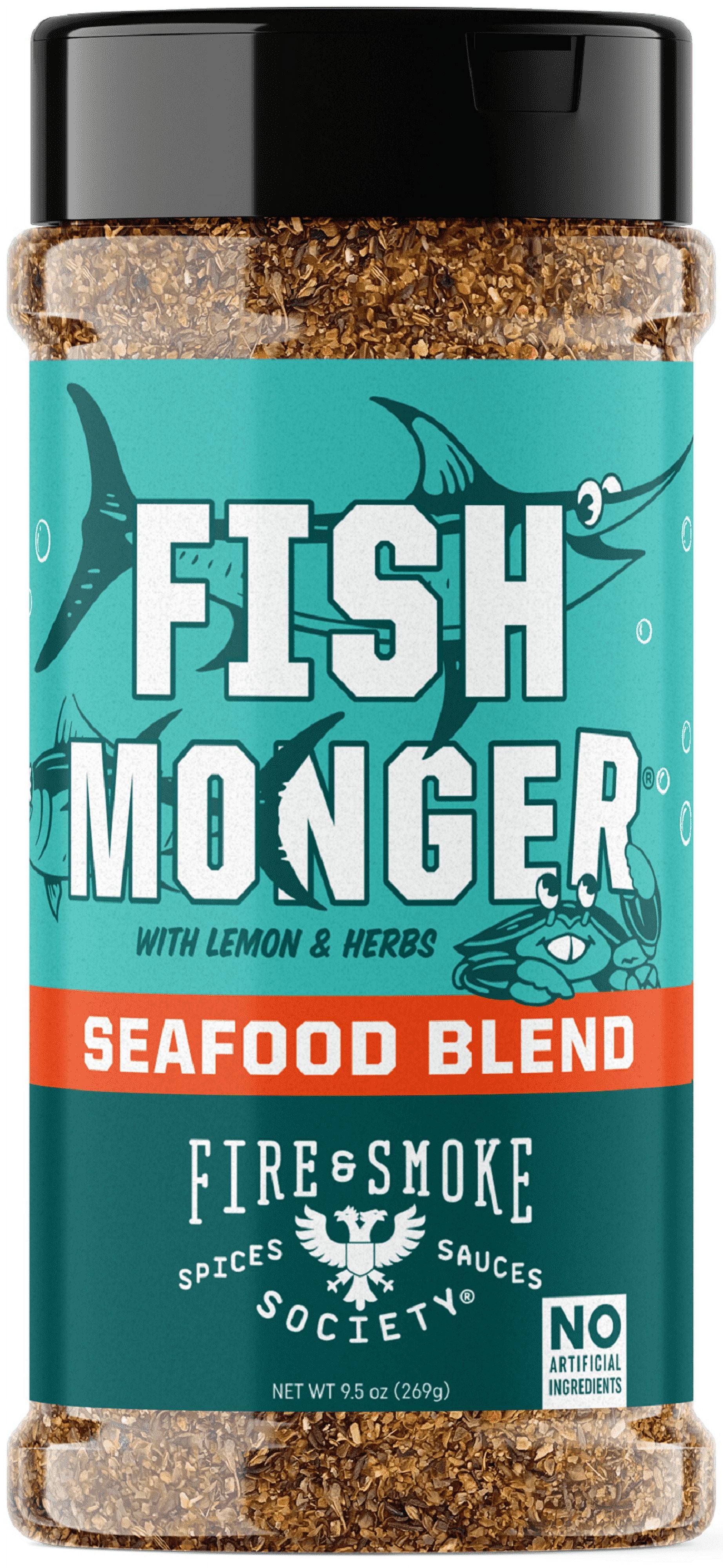 Fire & Smoke Society Fish Monger Seafood Seasoning, 9.5 oz Mixed Spices & Seasonings