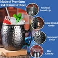 thumbnail image 2 of Moscow Mule Mug Set of 4 18oz 550ml Gunmetal Black Stainless Steel Mule Mug Reusable Straws, 2 of 6