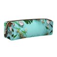 thumbnail image 1 of Vsdgher Tropical Pineapple Print Leather Pencil Case, Makeup Pouch, Zipper Pouch for Daily Essentials, Storage Organizer, Cosmetics and Stationary Bag, 1 of 7