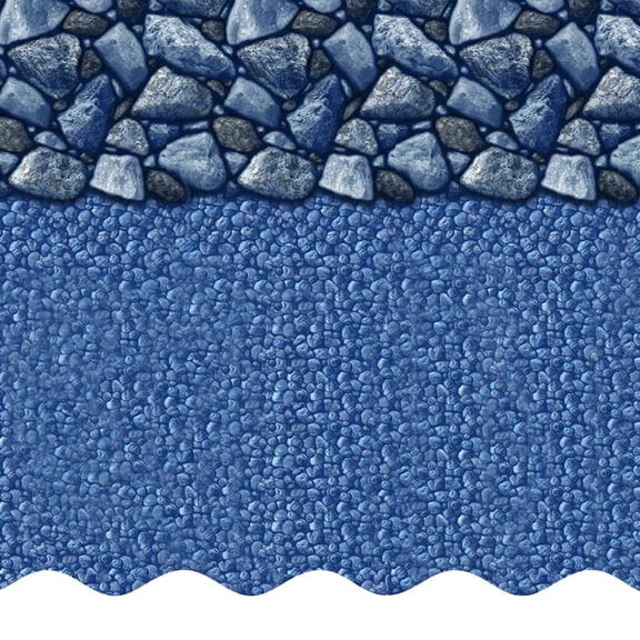 SmartLine 27' Round Coastal Rock Overlap Above Ground Swimming Pool Liner, 54" Height, 25 Gauge