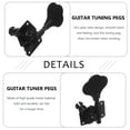 thumbnail image 3 of unbranded Guitar Tuning Pegs Negros Con De Precisión 16:1 Para Guitarra Eléctrica Sin Deslizamiento, 3 of 7