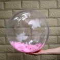 thumbnail image 4 of ¡Liquidación de pelotas de playa con lentejuelas! Pelotas de juguete para piscina grandes de 24 pulgadas, pelotas de playa inflables gigantes transparentes con confeti y purpurina, juguetes para, 4 of 5