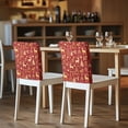 thumbnail image 5 of TSOVTHRID Chairs Back Slipcovers for Dining Room Chair Back Protector Cover Stretch Chair Cover for Home Kitchen Living Room Party Christmas Decor, Golden Reindeer Christmas Tree Print, Set of 2, 5 of 7