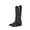 Black, variant on Women's Square Toe Mid-Calf Western Cowboy Boot for Female,Sizes 5-11.5