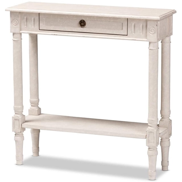 Baxton Studio Ariella Table Console 32 Pouces en Blanchi