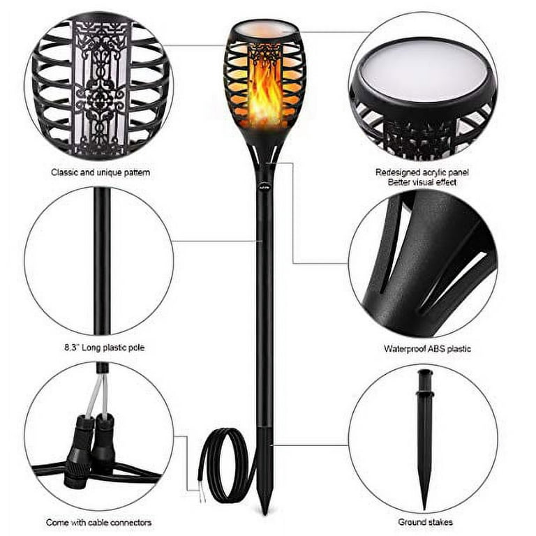 Torch Lights LUYE Wired Mini Flickering Flames Torches Lights