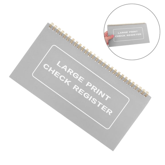 Hemobllo 2-Pack Portable Check Register Books with Paper Sheets and Monthly Calendar Planner for Personal Checkbook Management