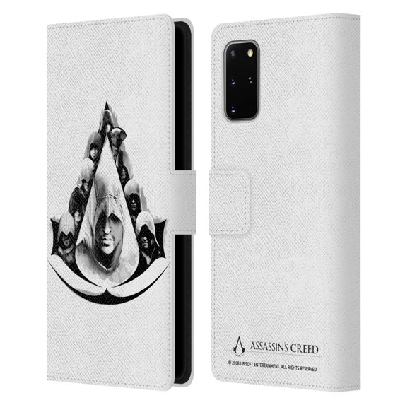 Head Case Designs Officially Licensed Assassin's Creed Legacy Logo Characters Leather Book Wallet Case Cover Compatible with Samsung Galaxy S20+ / S20+ 5G