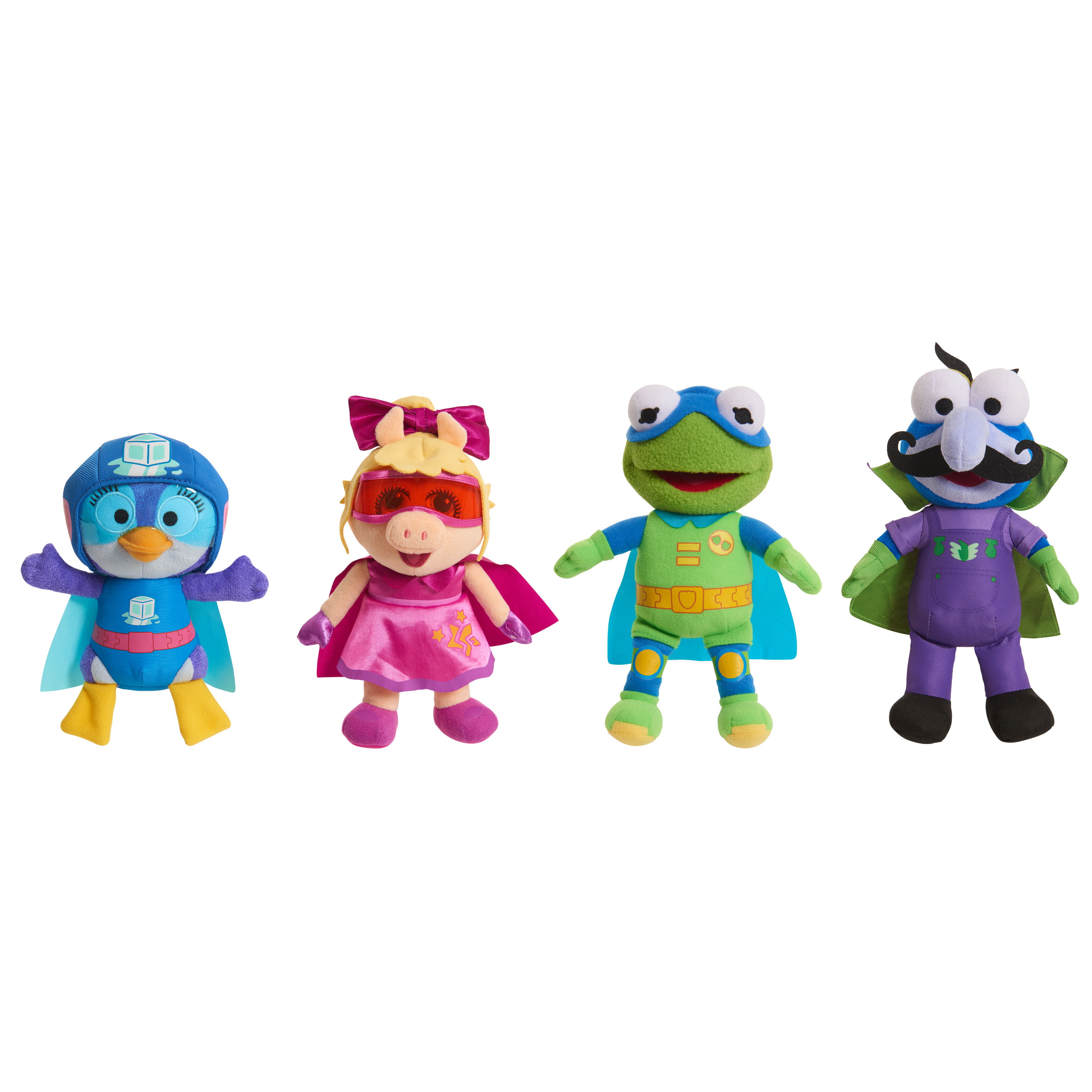 Baby Muppet Babies Plush Piggy Summer Gonzo and Kermit set of 4 Disney Jr