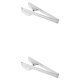 thumbnail image 1 of Pinzas para barbacoa Injueey de acero inoxidable portátiles reutilizables lavables antioxidantes color Plata 2Conjunto, 1 of 6