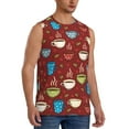 thumbnail image 2 of Balery Coffee Cups Men's Sleeveless Muscle Shirts Workout Tank Top, Moisture Wicking, Odor Protection-Medium, 2 of 8