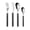 Black, variant on 4 Pack Silverware Set Stainless Steel Colorful Handle Tableware Kitchen Flatware Set Utensils, Includes Dinner Knives, Forks, Spoons by Ageoie