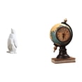 thumbnail image 1 of Figura Decorativa De Pingüino En Globo Terráqueo, Pieza De Colección, Adorno Artesanal, Estatua De Animal De Resina, Reloj De Mesa Moderno, Ideal Para Inauguración De Casa, Bar, Dormitorio,, 1 of 8