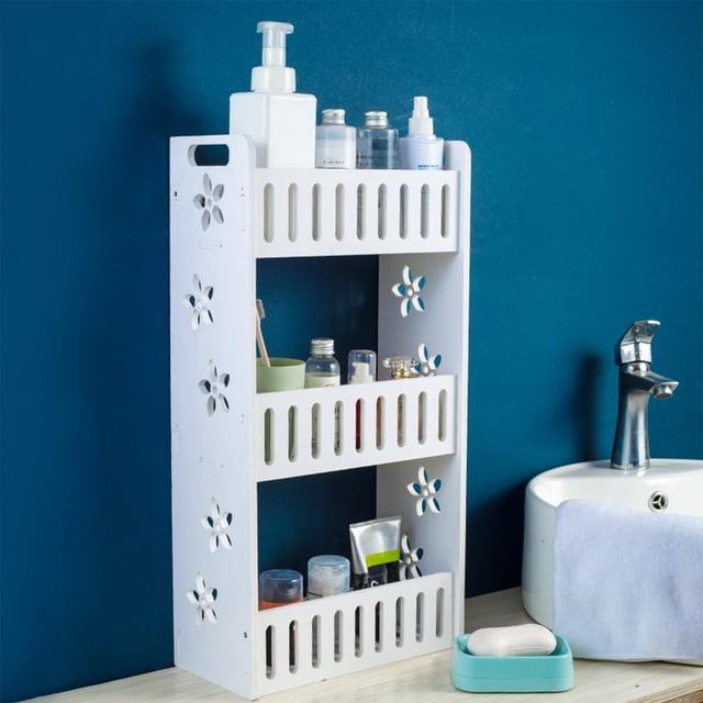 Almacenamiento y organización del baño, organizadores y almacenamiento de armarios, organizador de baño de pared de 3 niveles para ducha, ahorro de espacio para baño/lavadero, estante de almacenamient
