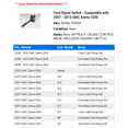 thumbnail image 2 of Turn Signal Switch - Compatible with 2007 - 2013 GMC Sierra 1500 2008 2009 2010 2011 2012, 2 of 2