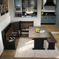 thumbnail image 2 of Corner Dining Set Harvest Black | Furniture Dash, 2 of 7