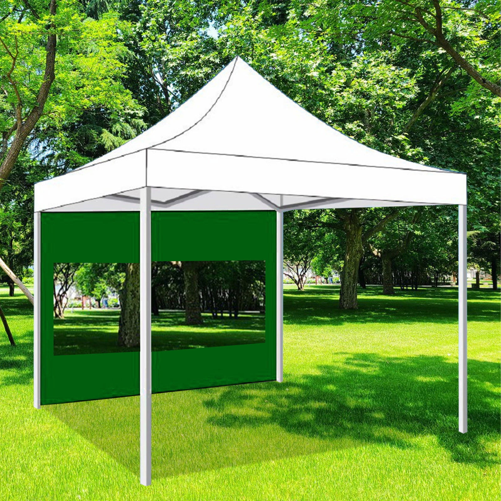 BGZLEU Green Canopy Tent,Translucent Tent,Portable Pop Up Outdoor Gazebo with 1 Sidewall,UV ProtectionTent,Come with Carry Bag - Blue