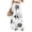 White, variant on WTOBBY Women's Casual Wide Leg Pants with Stretch Belt Floral Print Pockets and Adjustable Tie Design for a Comfortable Lightweight Summer Outfit ,Black L