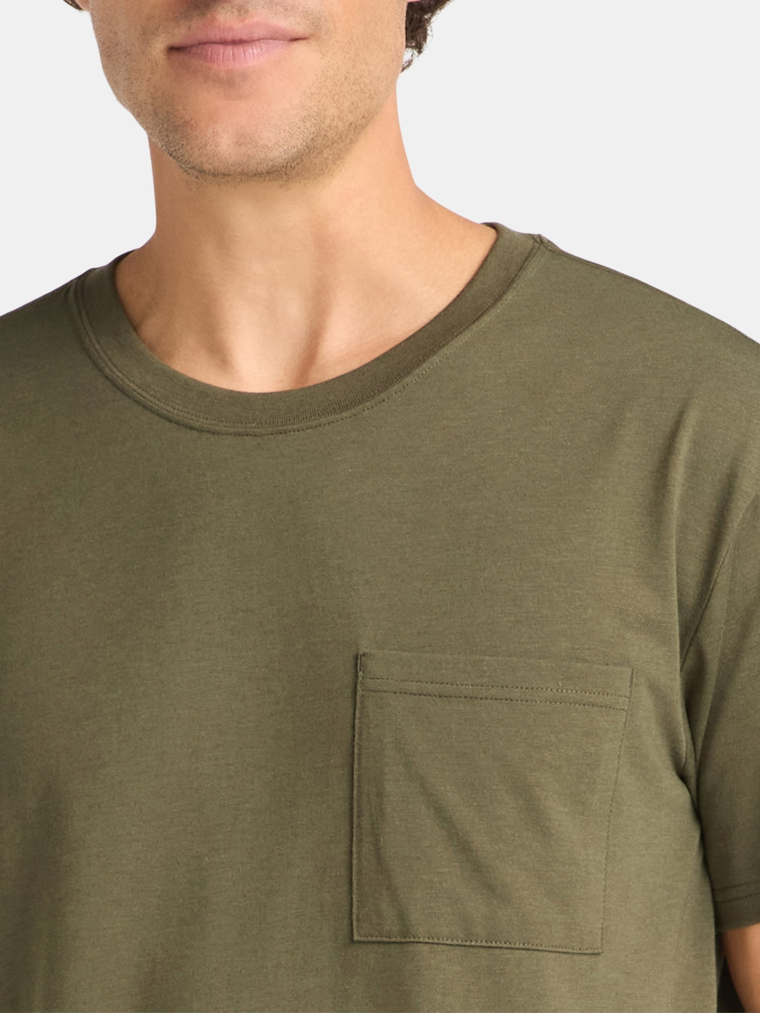 Athletic Works Men’s Tri-Blend Pocket Tee, Sizes XS-4XL
