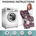 thumbnail image 6 of Wearable Oversized Blanket,Pioneer Flower Floral Print Pattern Wearable Blanket Hoodie for Adults,Cozy Hooded Blankets with Super Pockets,Super Warm Fuzzy Pullover for Women & Men, 6 of 6