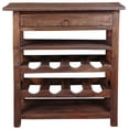 thumbnail image 5 of Pemberly Row Cottage Wood Wine Server with Drawer in Raftwood Brown, 5 of 5