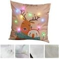 thumbnail image 4 of LED Light Up Christmas Holiday Pillow Cover Throw Pillow Cover Xmas Pillow Case with LED Lights Rustic Sofa Back Throw Cushion Cover for Winter Holiday, 4 of 8