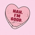 thumbnail image 3 of Wild Bobby Nah I'm Good Pink Candy Heart, Cute Funny Valentine's Day Men Tee, 3 of 6