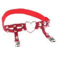 thumbnail image 4 of Liguero elástico Sunnimix para mujer con Cinturón rojo, 4 of 8