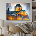 thumbnail image 2 of Designart Chateau Frontenac In Winter V Canvas Wall Art, 2 of 5