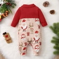thumbnail image 3 of GRNSHTS Newborn Infant Baby Boys Christmas Gentleman Clothes Santa Elk Print Long Sleeve Bow Tie Romper Jumpsuit One-Piece Xmas Playsuit 3-6 Months, 3 of 7