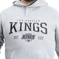 thumbnail image 4 of Men's G-III Sports by Carl Banks Gray Los Angeles Kings Adaptive Classic Team Spirit Fleece Hoodie, 4 of 5