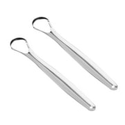 Tongue Scraper Reusable Portable Stainless Steel Oral Tongue Cleaner Brush Fresher Sweepers for Adults Kids