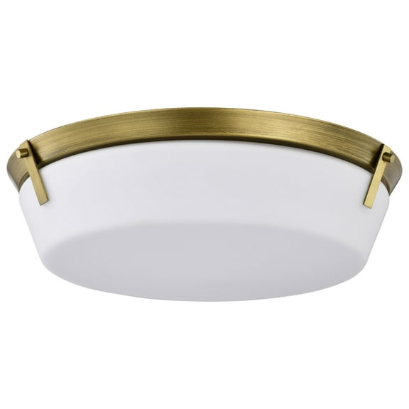 60/7751-Nuvo Lighting-Rowen - 4 Light Flush Mount In Traditional Style-5 Inches Tall and 18.5 Inches Wide-Natural Brass Finish