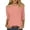Coral, variant on Beopjesk Womens 3/4 Sleeve T-Shirts Round Neck Summer Tunic Tops Loose Fit Shirts Solid Basic Tops