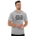 thumbnail image 4 of When I Die My Cat Gets Everything Men's Graphic T Shirt Tees Brisco Brands S, 4 of 4