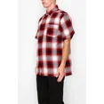 thumbnail image 4 of Victorious Men's Old School Plaid Flannel Short Sleeve Shirts VSS30 - RED -LRG, 4 of 5