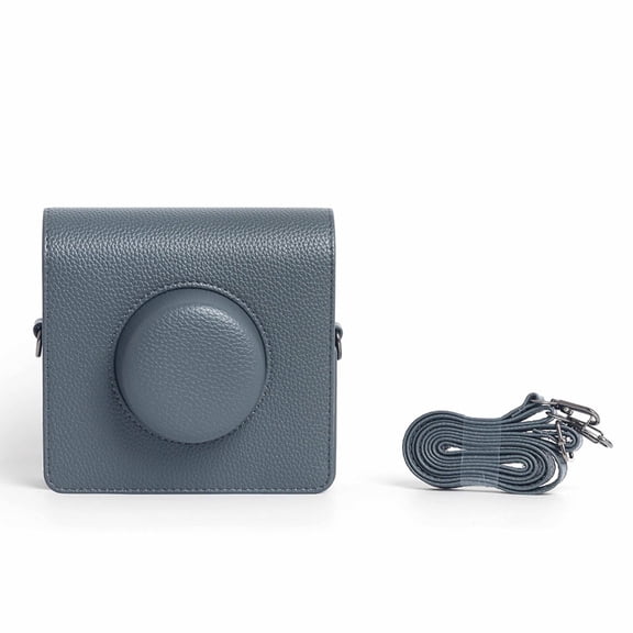 Carrying Case for Instax Wide EVO Retro Camera Storage Bag PU Leather Protective Cover Portable Travel Organizer with Shoulder Strap