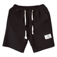 thumbnail image 2 of sunsanly Men Summer Casual Shorts Elastic Drawstring Waist Wide Leg Shorts Letter Logo Side Pockets Vacation Beach Shorts, 2 of 8