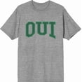 thumbnail image 3 of French Oui Adult Heather Gray Crew Neck Short Sleeve Tee-XL, 3 of 4