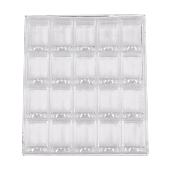 20 Girds Acrylic Makeup Organizer Nail Art Storage Box Clear Display Case Organizer Holder For Jewelry Nail Rhinestone Beads Box Transparent,1*Nail Art Storage Box,Transparent