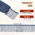 thumbnail image 2 of Uxcell Fringe Trim, Yards in Curtain Fringe Trim Tassel Fabric Sofa Navy Blue 3.94", 2 of 6