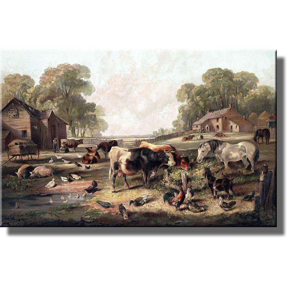 Farm Art Picture on Stretched Canvas, Wall Art Décor, Ready to Hang