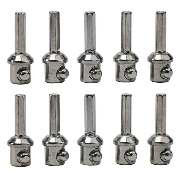 MYG for Metal Drill Adapter for Chimney Cleaning Brush, Electric Drill Link Accessory, Galvanized Finish, for Durable Chimney Sweep Tool Connector, Compatible with for Various Brushes (10pcs)